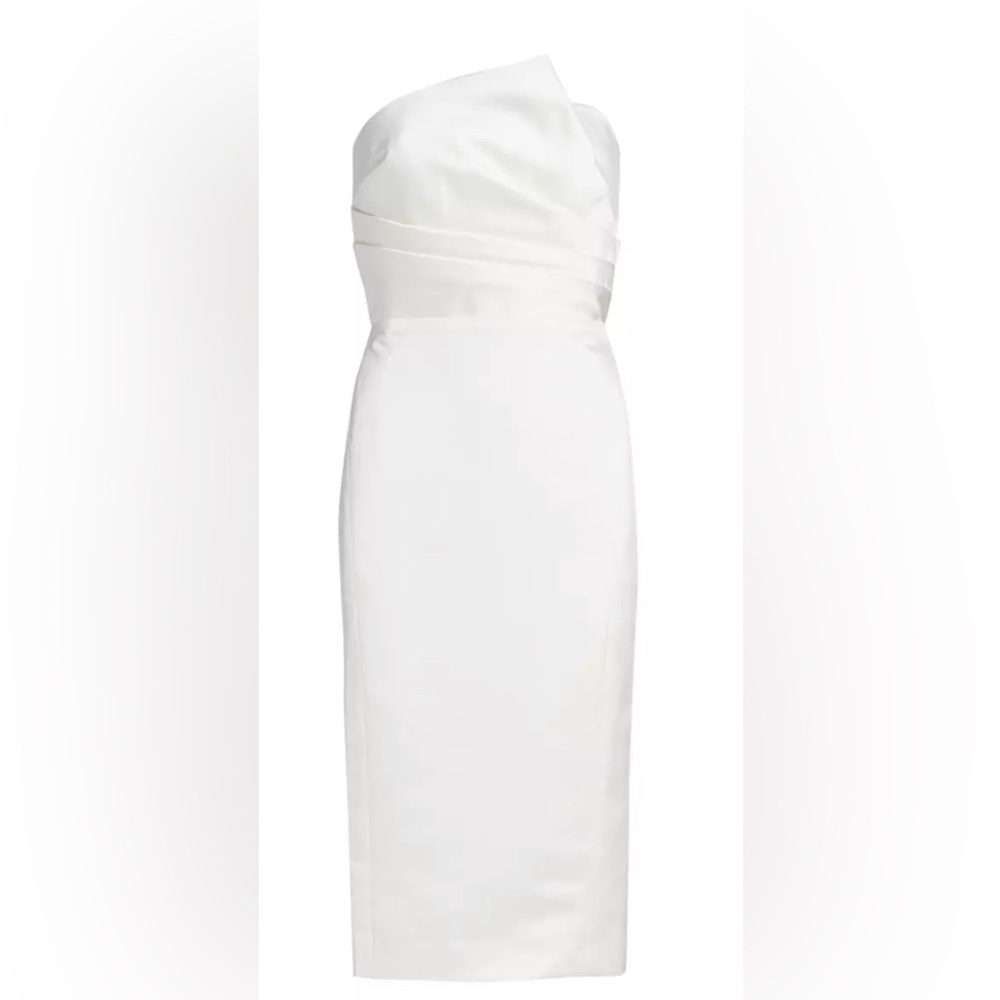 Amsale Strapless Slim Dress, Ivory, Size 2